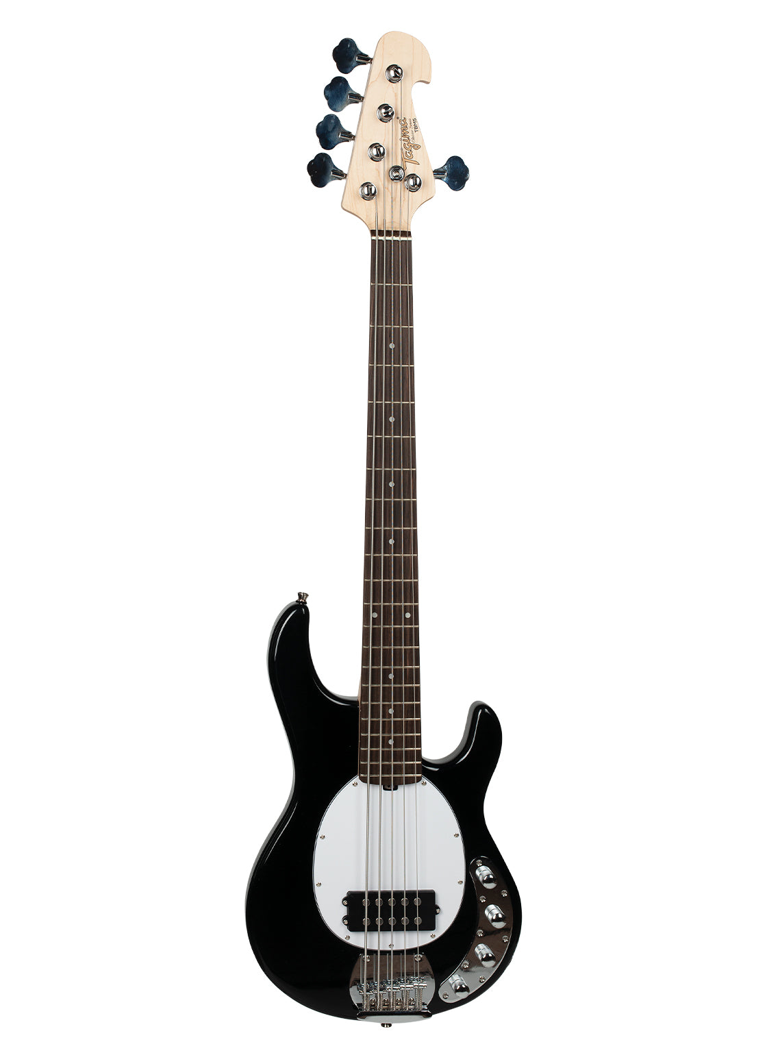 TAGIMA | BAJO ELECTRICO ACTIVO EN COLOR NEGRO CON MICA BLANCA DE 5 CUERDAS TBM-5-BK-DF/WH