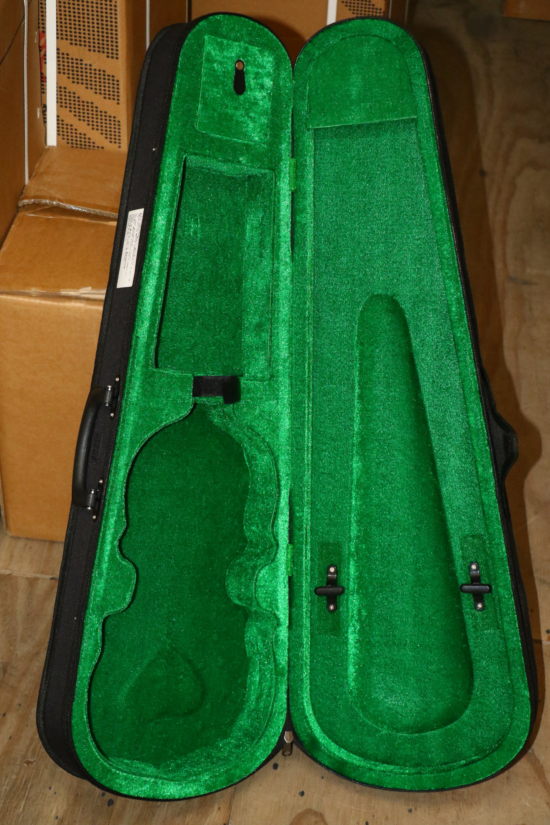 PARIS | VIOLÍN 1/2 TERMINADO NATURAL ANTIGUO MATE, PARTES DE MADERA TÉCNICA, MICROAFINADORES NEGROS