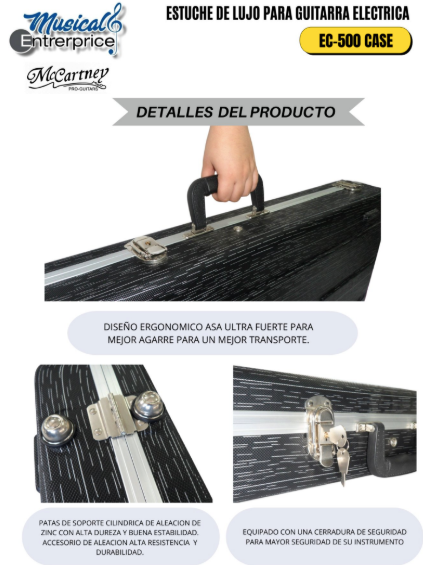 MUSICARTNEY | ESTUCHE DELUXE PARA GUITARRA ELECTRICA