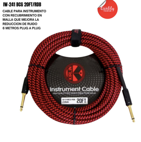 KIRLIN | CABLE ROJO PLUG 6 METROS