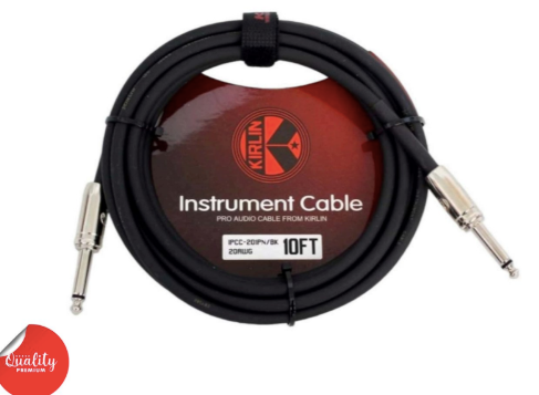 KIRLIN | CABLE NEGRO LISO FLEXIBLE DE 3 METROS PARA INSTRUMENTO
