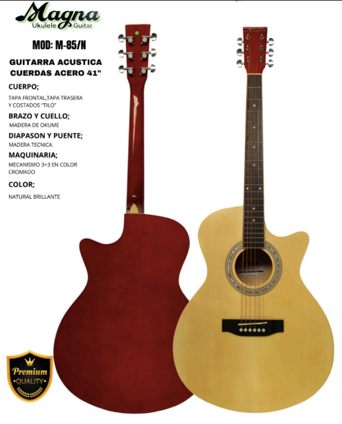 MAGNA | GUITARRA ACUSTICA CON CUTAWAY DE 41"