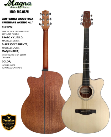MAGNA | GUITARRA ACUSTICA DE 41" COLOR NATURAL