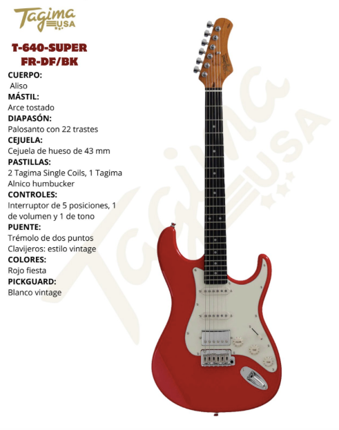 TAGIMA | GUITARRA TIPO ST COLOR ROJO FIESTA