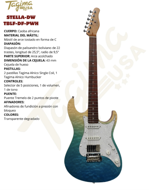 TAGIMA | GUITARRA ELECTRICATAGIMA SERIES,COLOR TBLF