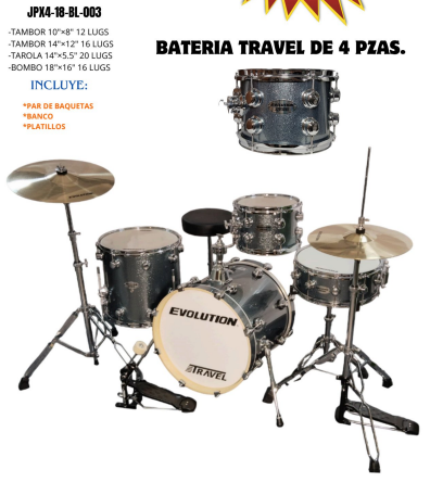 EVOLUTION | BATERÍA EVOLUTION TRAVEL AZUL SPARKLE