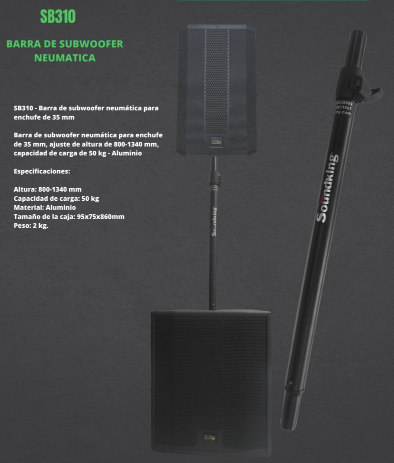SOUNDKING | BARRA DE SUBWOOFER NEUMATICA PARA ENCHUFE DE 35 MM