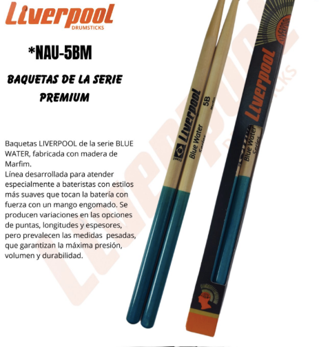 LIVERPOOL | BAQUETA SERIE MARFIM BLUE WATER 5BM PUNTA DE MADERA