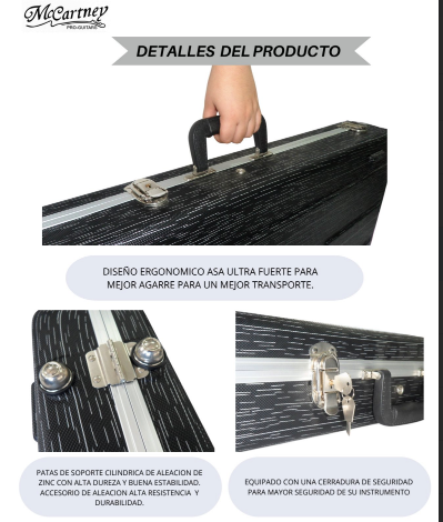 MUSICARTNEY | ESTUCHE RÍGIDO DE LUJO PARA BAJO ELÉCTRICO