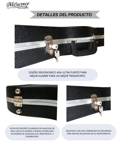 MUSICARTNEY | ESTUCHE RÍGIDO PARA GUITARRA ELÉCTRICA