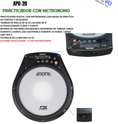 AROMA | TABLERO DE PERCUSIÓN ELECTRÓNICO SILENCIOSO