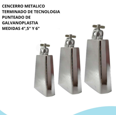 DRUMTΣ | CENCERRO METALICO TERMINADO PLATA 4\"