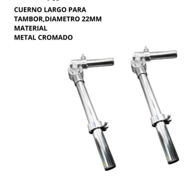 DRUMTΣ | PAR DE CUERNOS LARGOS PARA TAMBOR DIAMETRO 22 MM