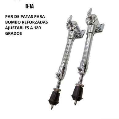 DRUMTΣ | PAR DE PATAS PARA BOMBO REFORZADAS AJUSTABLE A 180 GRADOS