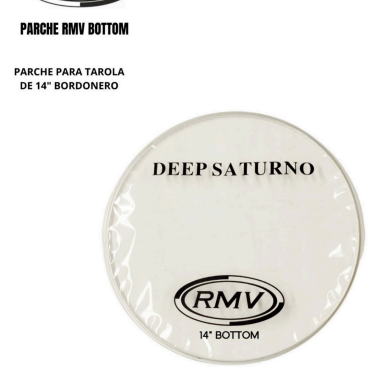 DRUMTΣ | PARCHE BORDONERO 14 PARA TAROLA LOGO RMV
