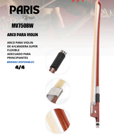 PARIS | ARCO PARA VIOLÍN DE 4 CUARTOS