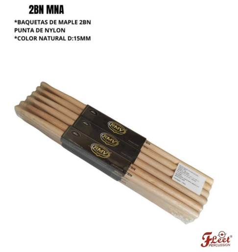 FLEET MUSIC | BAQUETAS 2BN-MNA. COLOR NATURAL