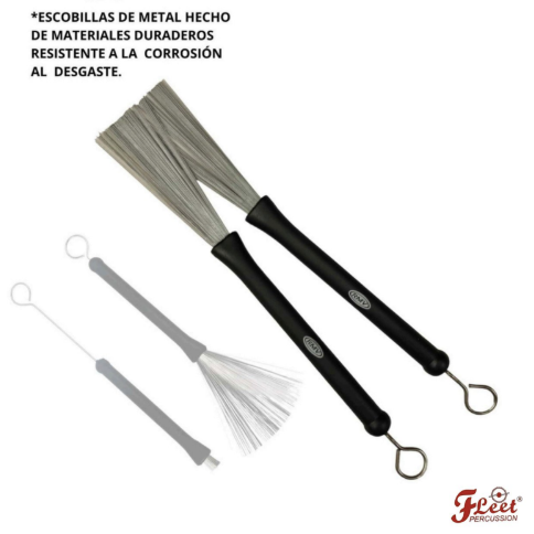 FLEET MUSIC | ESCOBILLAS DE METAL,HECHO DE MATERIALES DURADEROS,RESISTENTE A LA CORROSION Y AL DESGASTE