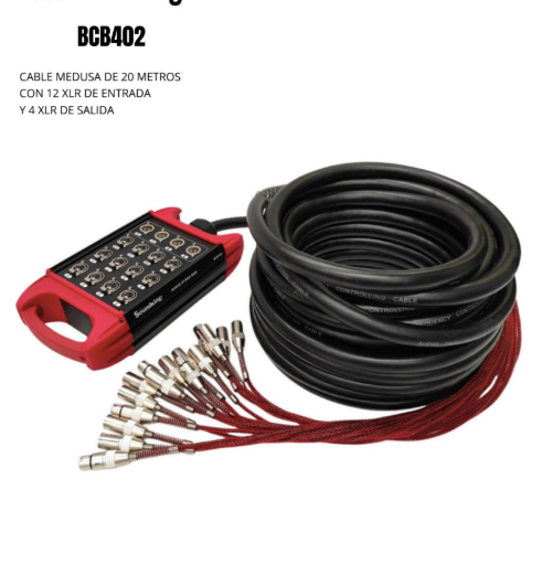 SOUNDKING | Cable medusa 12 vías XLR input + 4 vías XLR output 20M