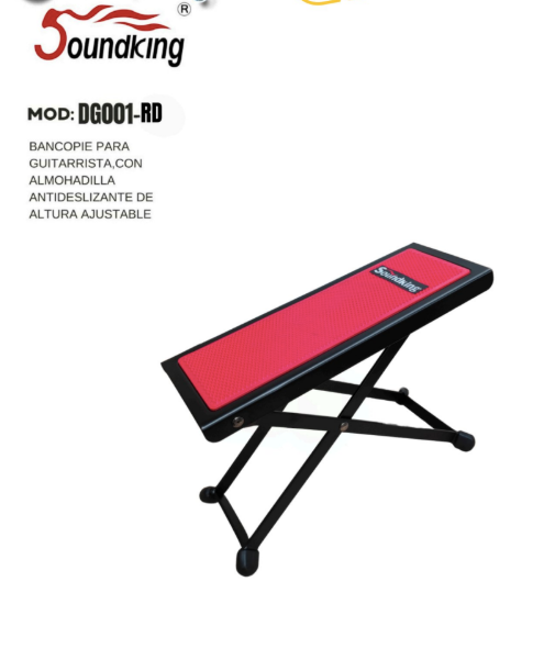 SOUNDKING | BANCO PIE PARA GUITARRISTA ROJO