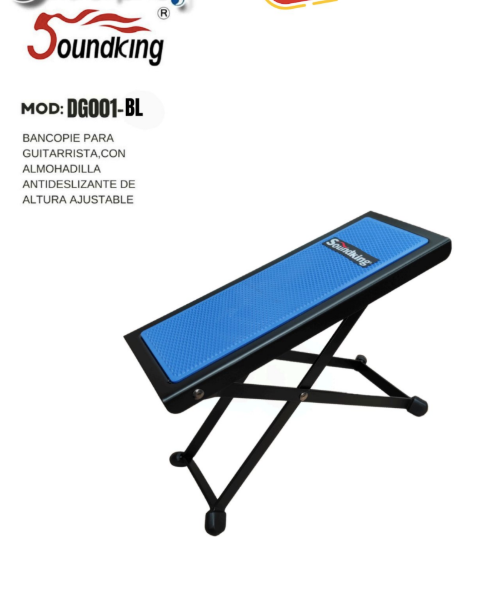 SOUNDKING | BANCO PIE PARA GUITARRISTA AZUL