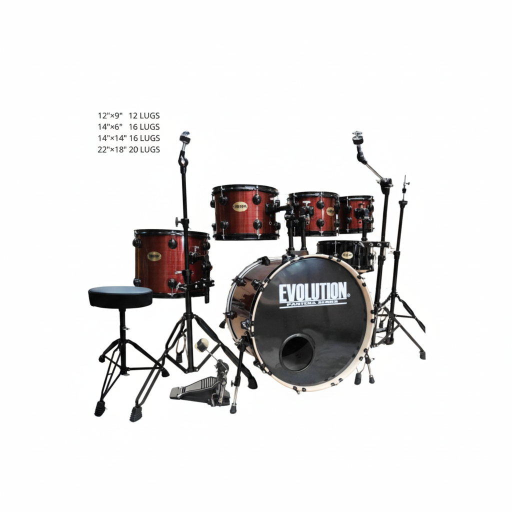 EVOLUTION | BATERIA PANTERA COLOR ROJO CON RAYAS
