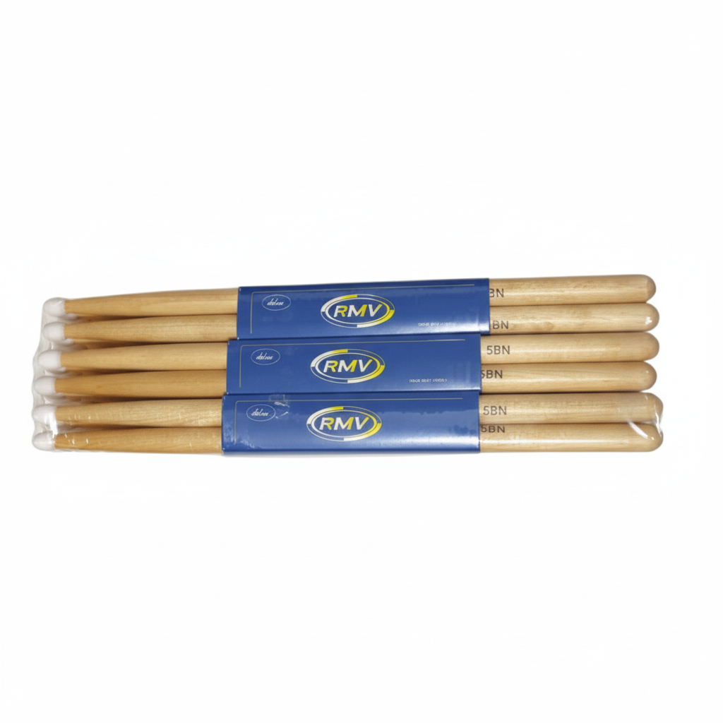 DRUMTΣ | BAQUETAS DE MAPLE COLOR NATURAL 5BN PUNTA NYLON