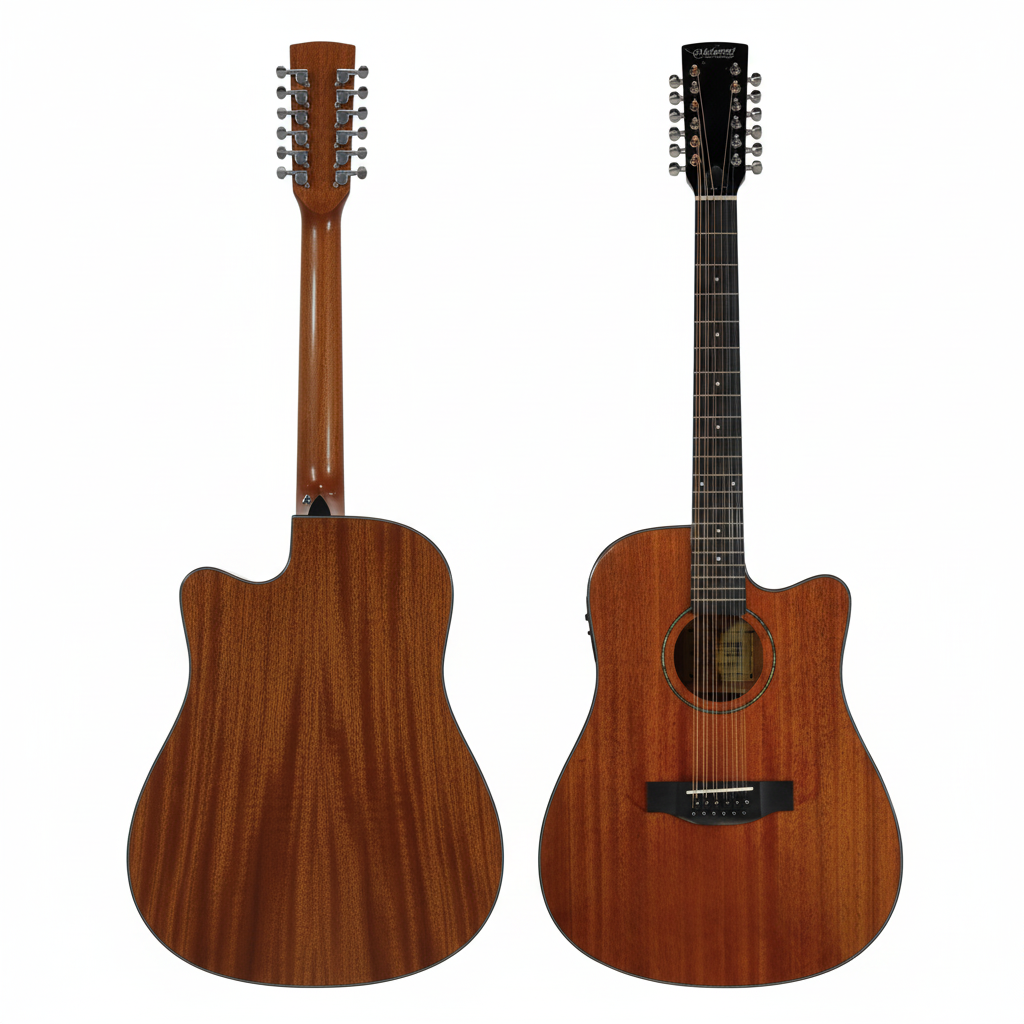 MUSICARTNEY | GUITARRA ELECTROACUSTICA DE 12 CUERDAS ALTO BRILLO COLOR MARRON GLOSS