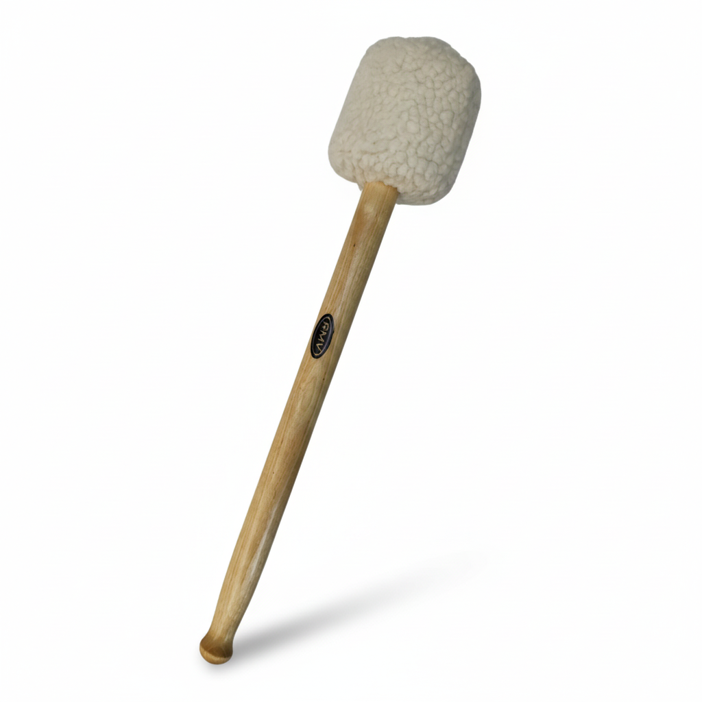 FLEET MUSIC | BAQUETÓN CON FIELTRO ( MADERA ARCE), USO PARA TAMBORA /LONGITUD 15 3/4" (400MM), DIAMETRO DEL FIELTRO 2 1/2" (64MM)