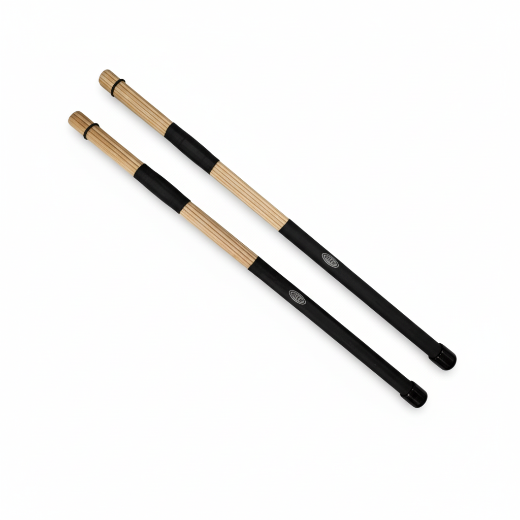FLEET MUSIC | ESCOBILLAS DE MADERA DE BAMBU, CON AGARRE DE PLÁSTICO SUAVE