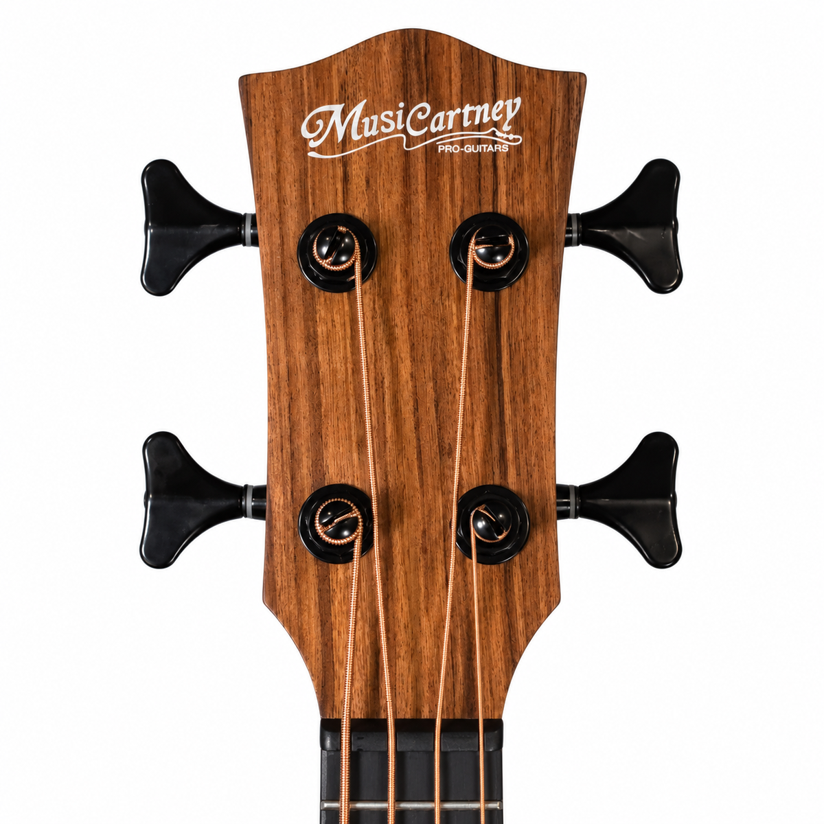 Musicartney bajo electroacústico MBA-4-KOA 4 cuerdas madera Koa con funda.