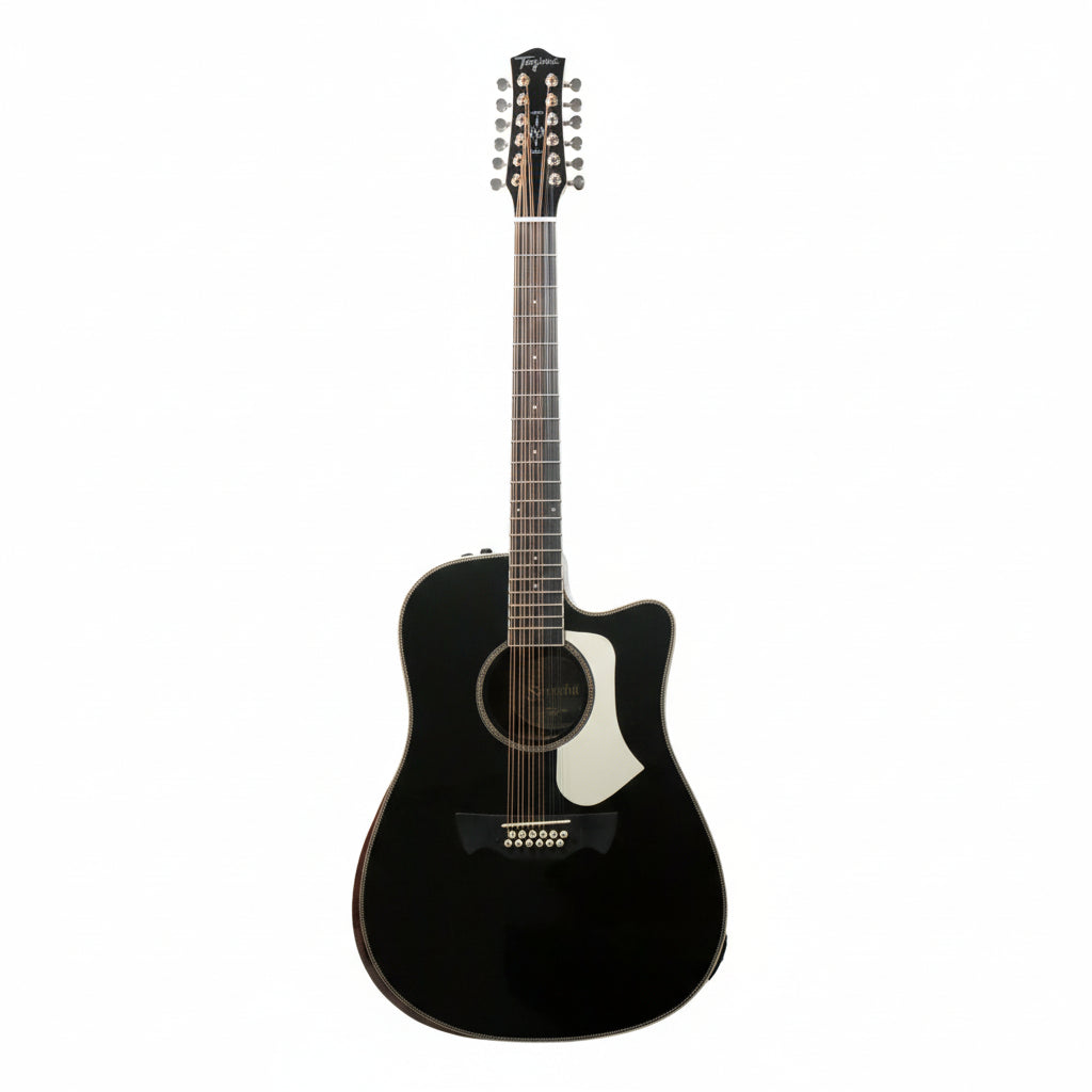 TAGIMA | GUITARRA ELECTROACÚSTICA DE 12 CUERDAS COLOR NEGRO. SIERREÑA