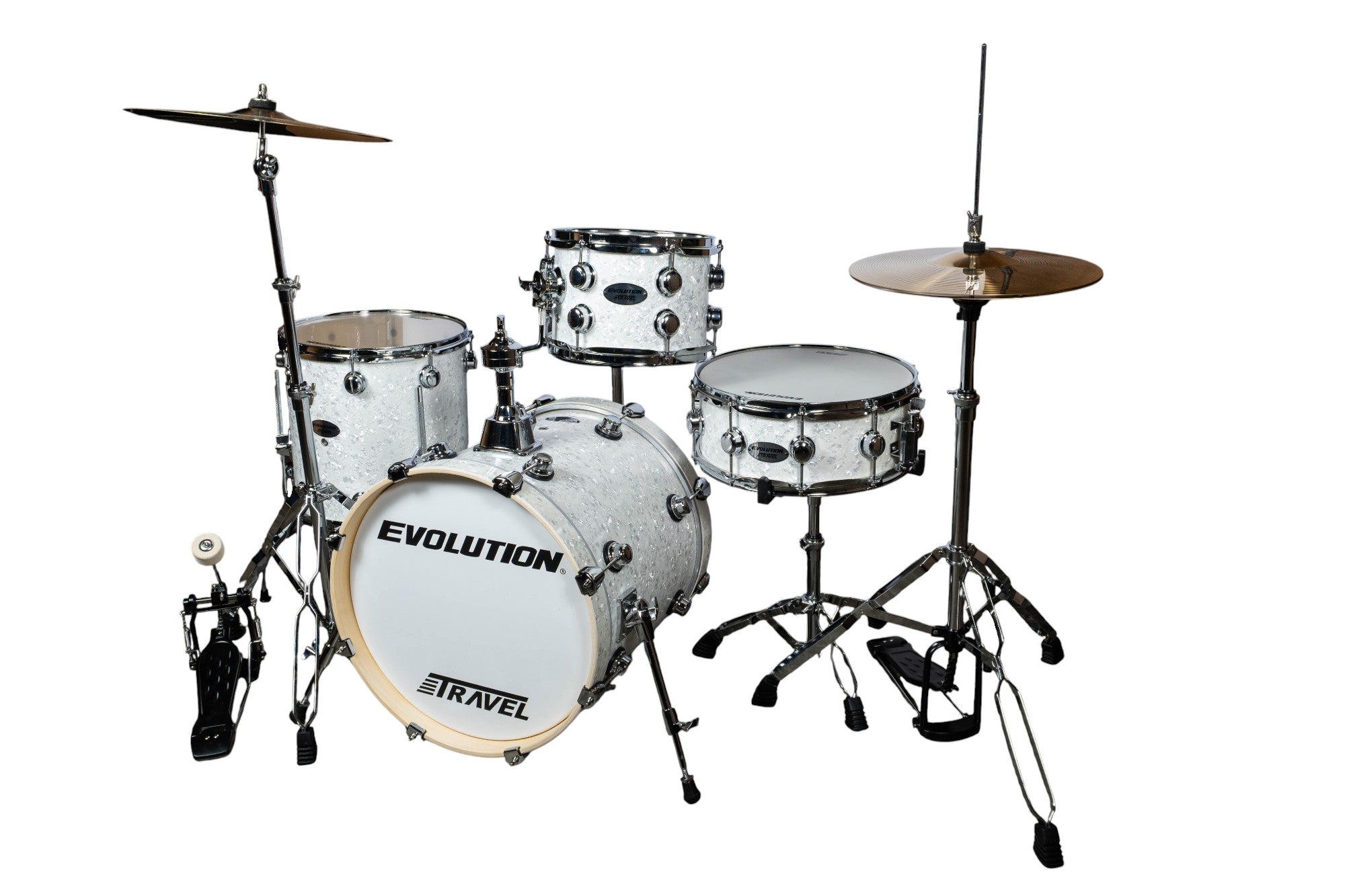 EVOLUTION | BATERÍA EVOLUTION TRAVEL FABRICADA EN MADERA DE ARCE COLOR BLANCO