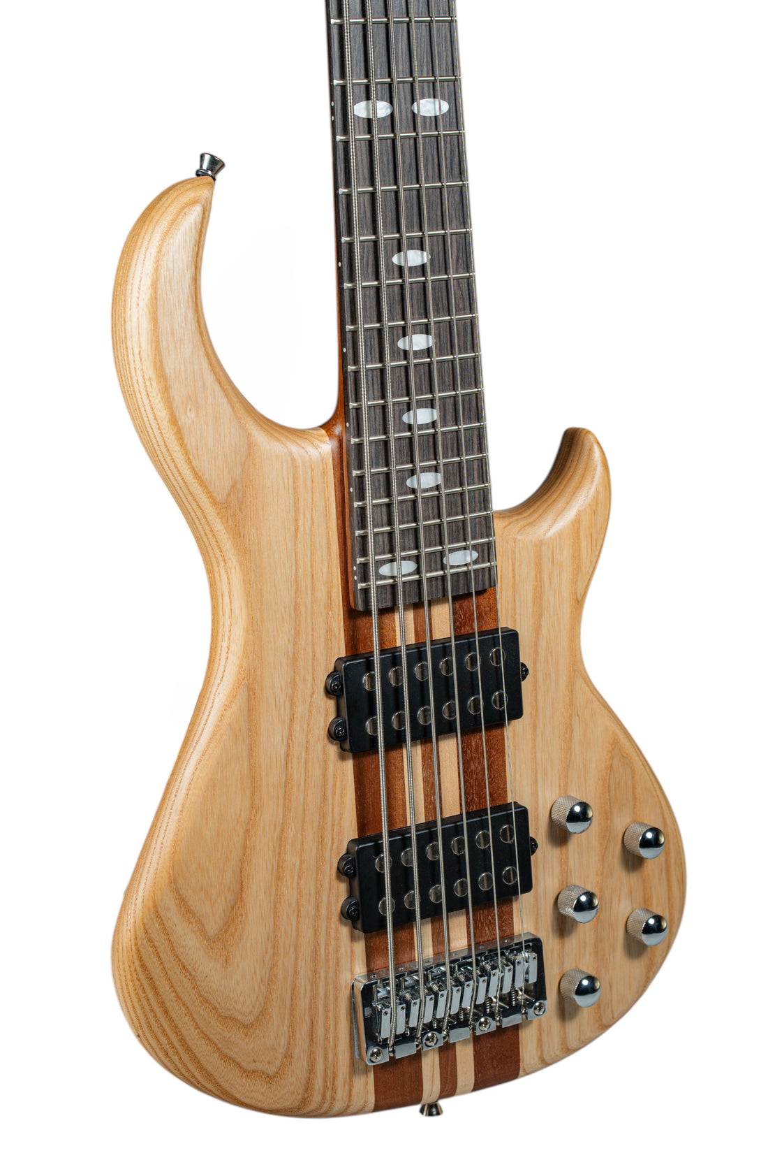 MUSICARTNEY | BAJO TIPO IBANEZ 6 CUERDAS PASTILLA ACTIVA COLOR NATURAL