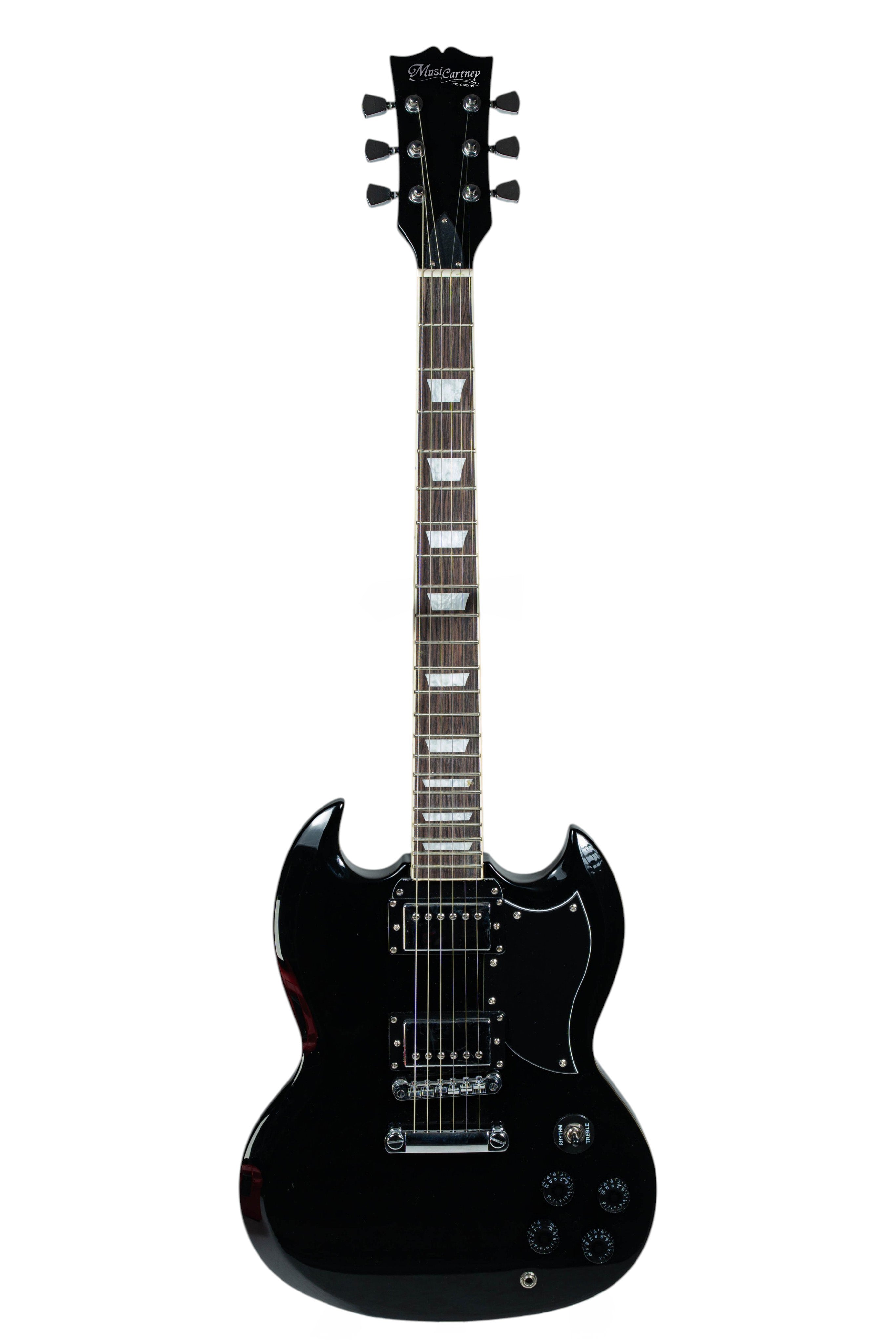 MUSICARTNEY | GUITARRA ELÉCTRICA E-SG NEGRO BRILLANTE