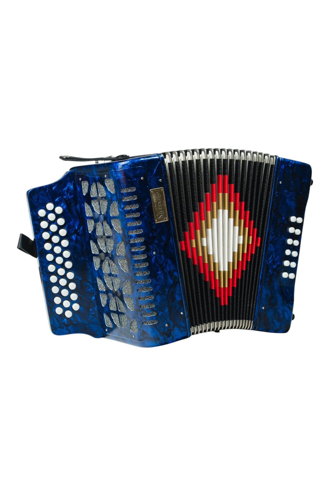 SIERREÑO | ACORDEON COLOR AZUL EN TONO DE SOL