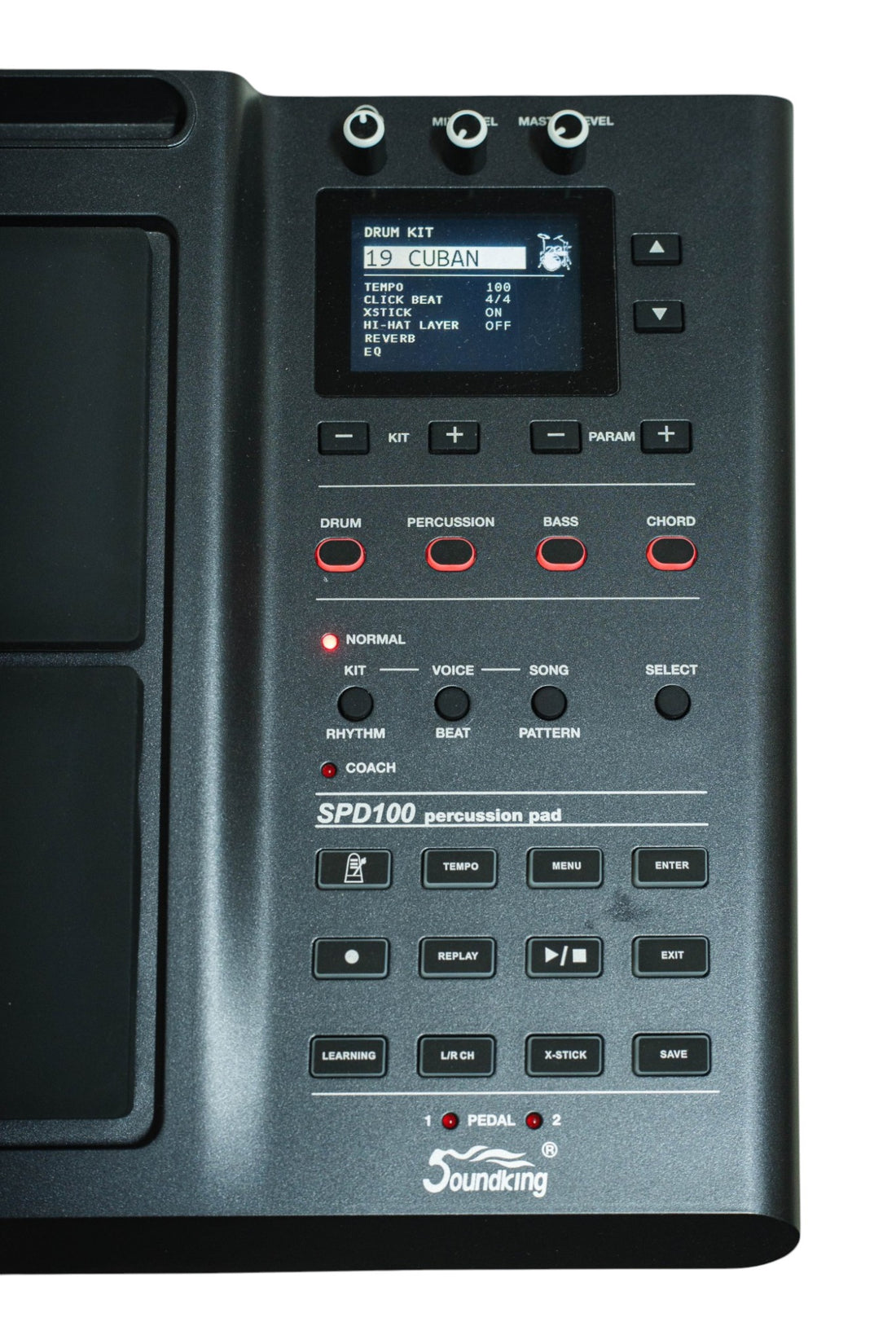 SOUNDKING | PAD DE PERCUSIÓN CON PANTALLA TFT LCD DE 2.8".