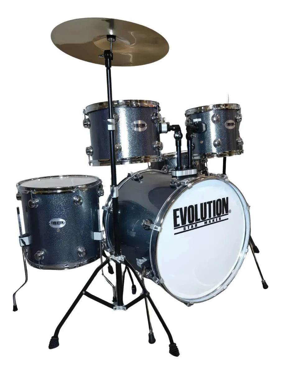 EVOLUTION | BATERÍA EVOLUTION STARMAKER FABRICADA EN MADERA DE ARCE COLOR AZUL.