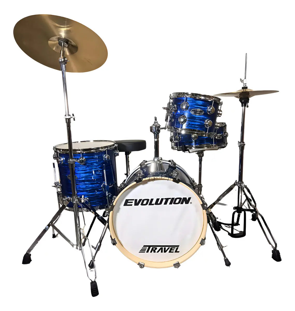 EVOLUTION | BATERÍA EVOLUTION TRAVEL FABRICADA EN MADERA DE ARCE COLOR STRATA BLUE.