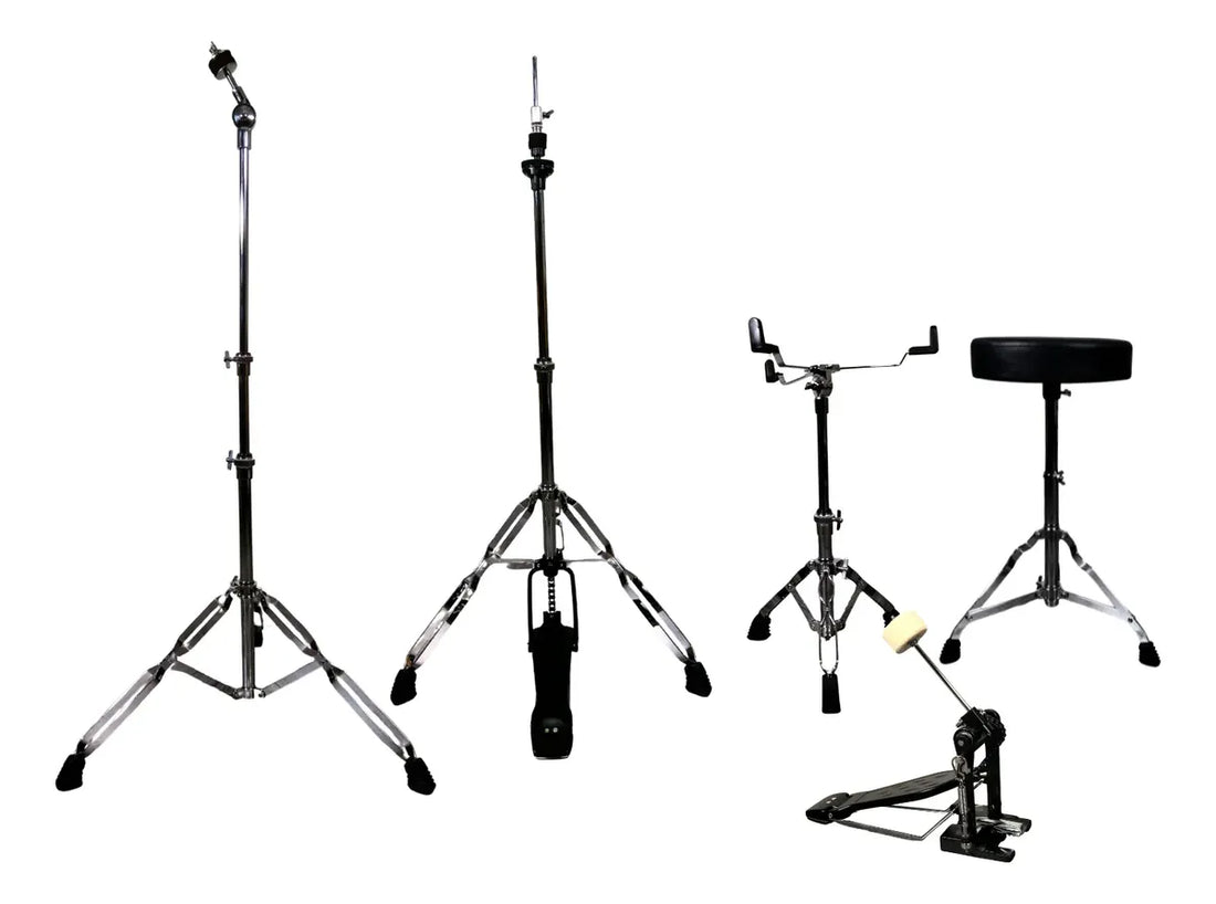 EVOLUTION | BATERIA NYTRO X FACTOR CON PLATILLOS, COLOR PLATA CON RAYAS