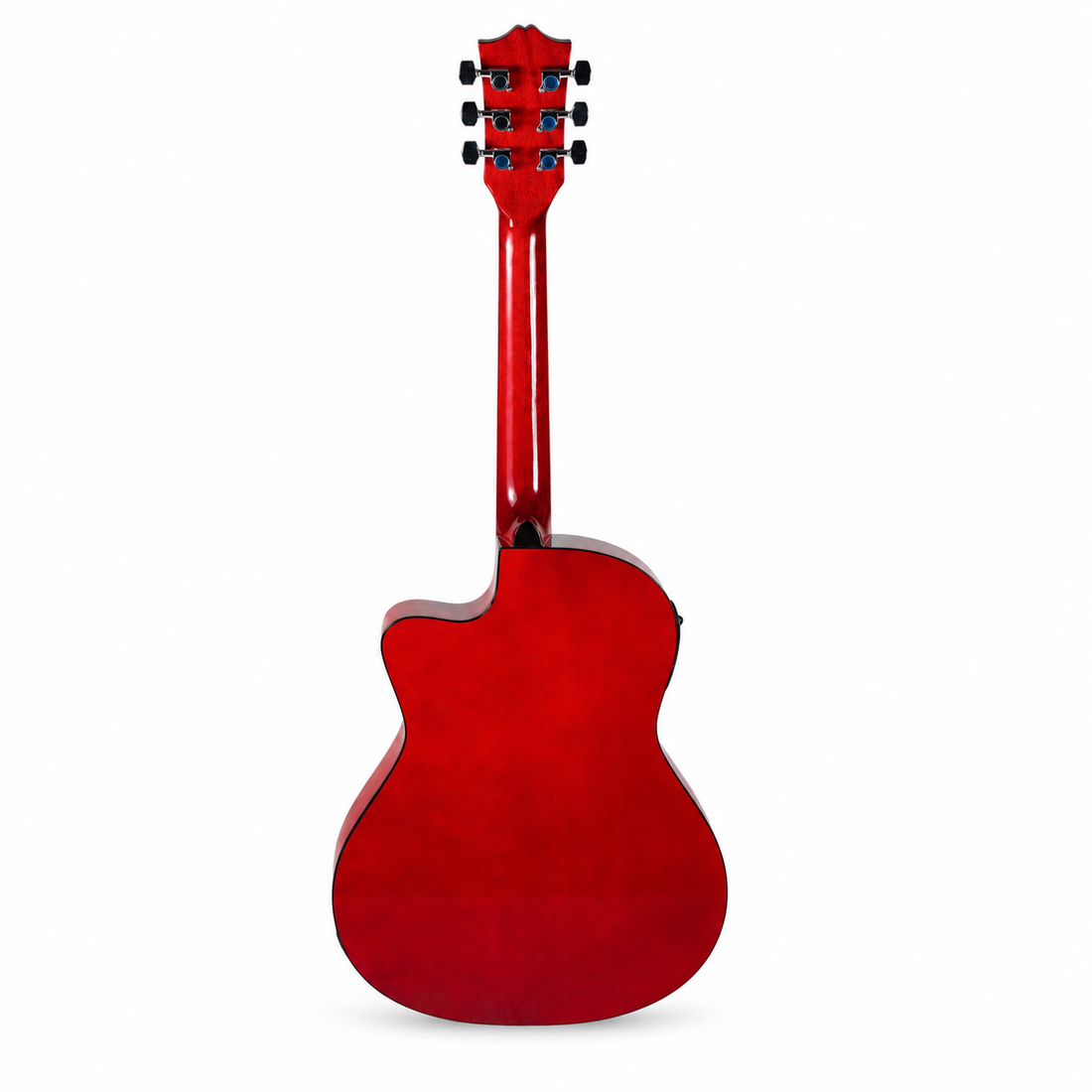 Musicartney guitarra electroacústica CG-851 slim cuerdas de metal color rojo