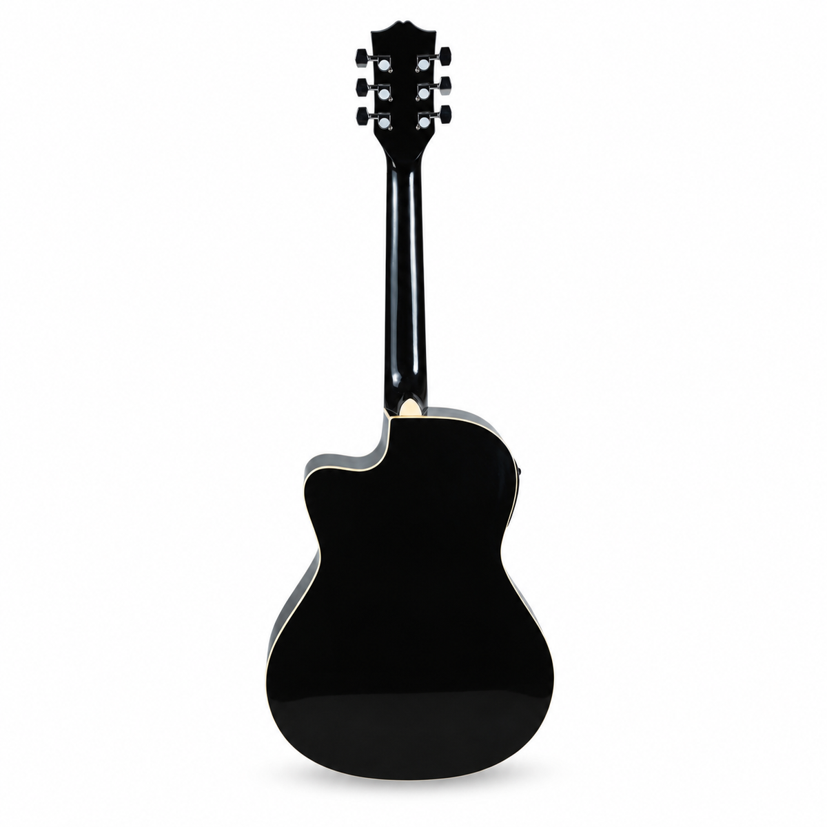 Musicartney guitarra electroacústica CG-851 slim cuerdas de metal color negro