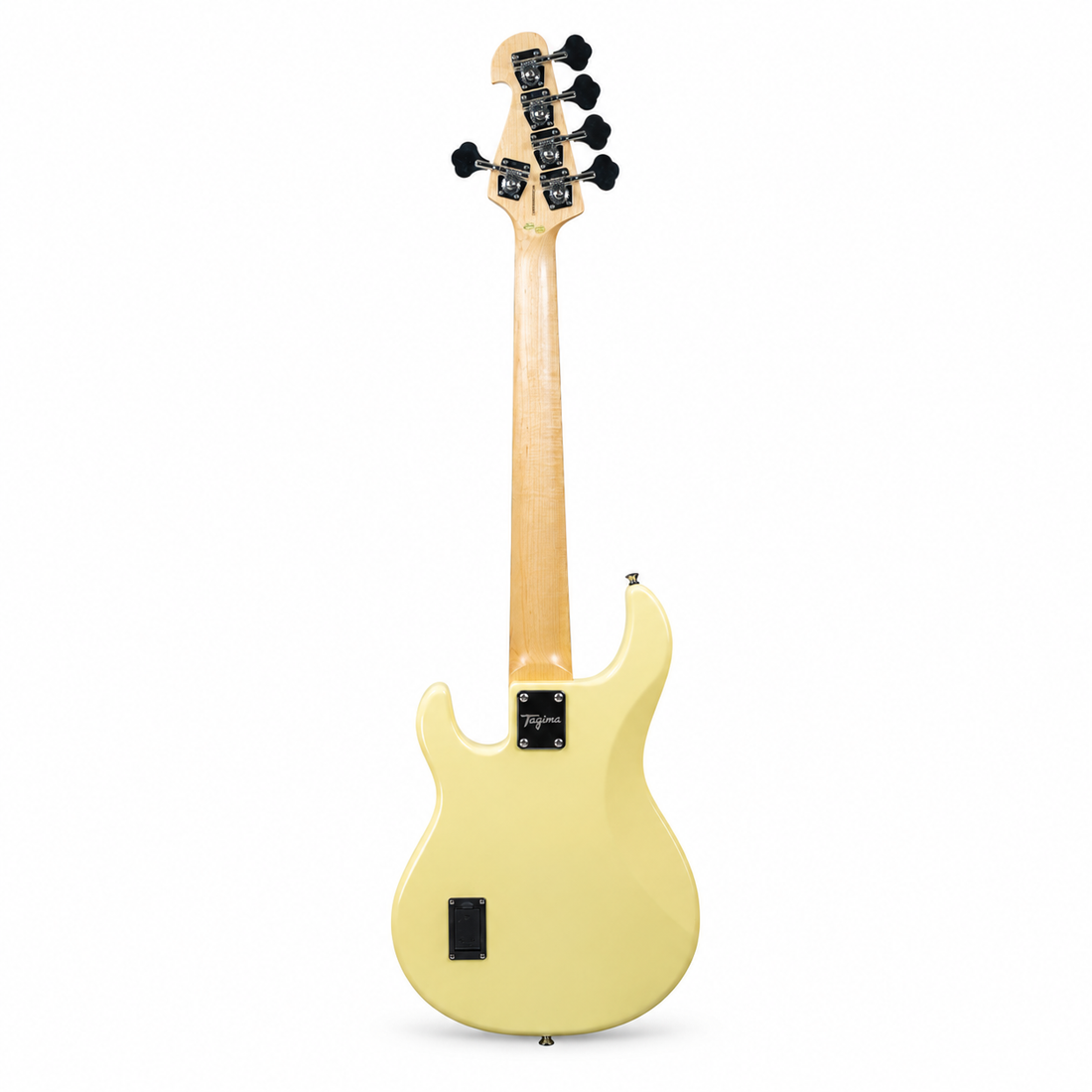 Tagima bajo eléctrico activo TBM 5 de 5 cuerdas Olympic White con mica tortoise.