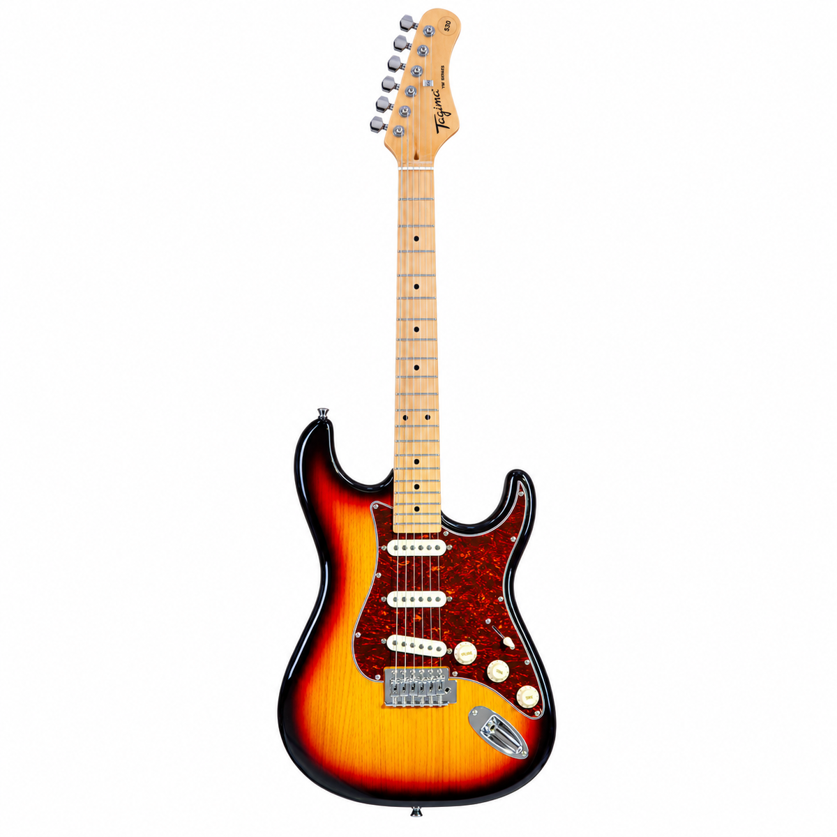 Tagima guitarra eléctrica TG-530 Sunburst con mica Tortoise