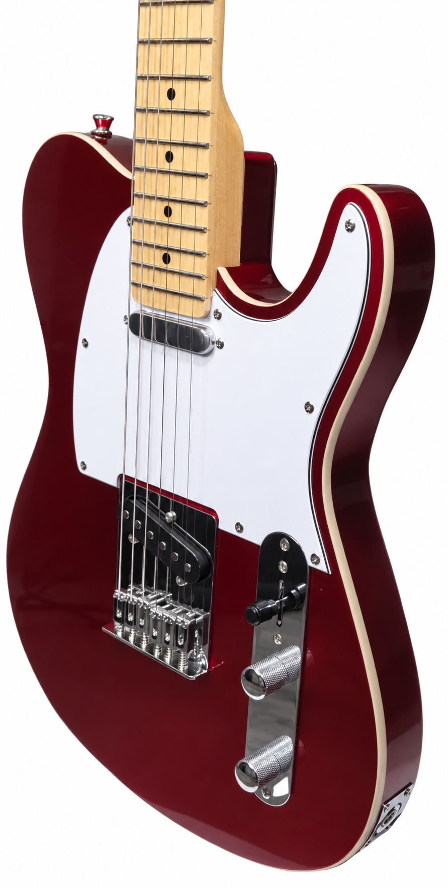 Tagima guitarra eléctrica T 550 CA de 6 cuerdas Roja con mica blanca