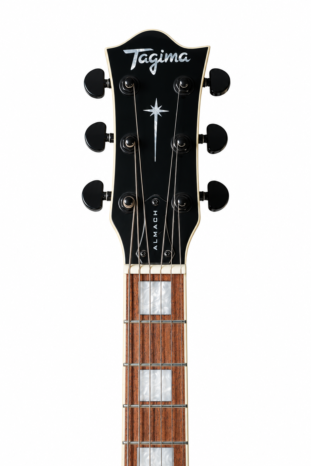 Tagima | Guitarra eléctrica tipo LP Almach de 6 cuerdas – Negro Mate