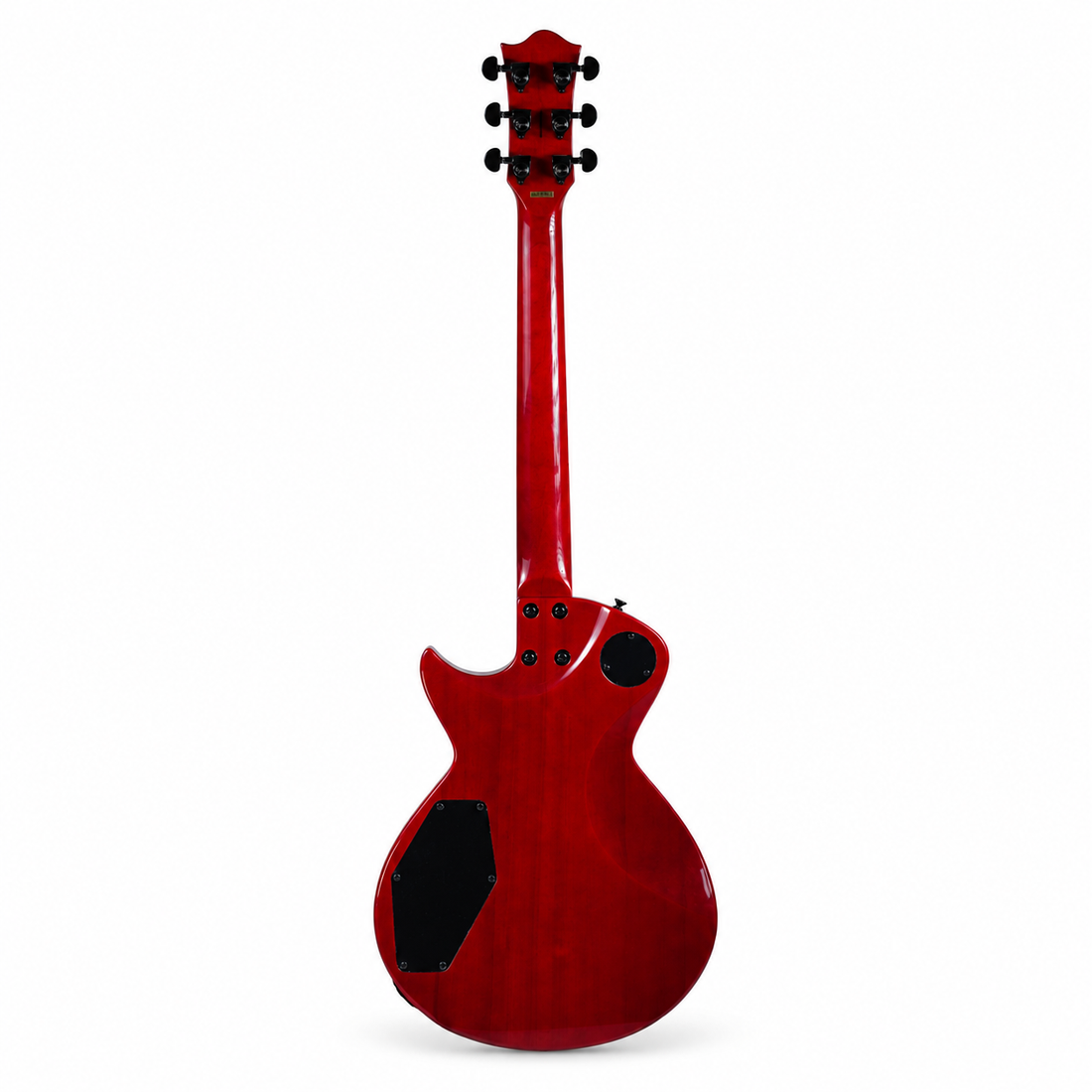 Tagima Guitarra eléctrica tipo LP Almach de 6 cuerdas Transparent Red