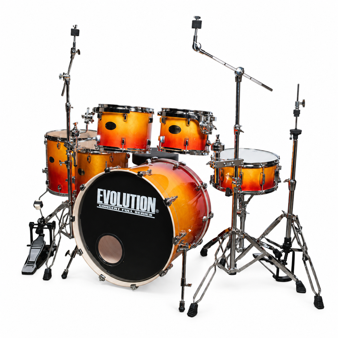 EVOLUTION | BATERÍA CONCERT FULL DE 6 PIEZAS COLOR AMBAR SOMBREADA