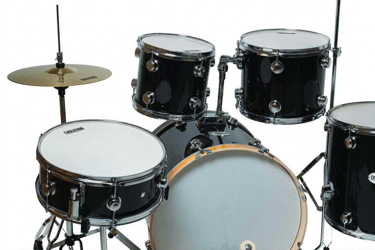 EVOLUTION | BATERIA NYTRO X FACTOR 5 PCOLOR NEGRO CON BRILLOS