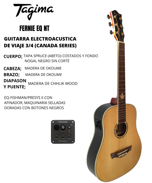 TAGIMA | Guitarra electróacústica FERNIE-EQ-NT